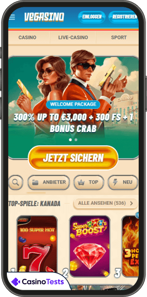 Sitio web de Vegasino Casino